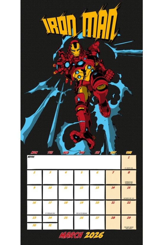 Marvel Comics Square Calendar 2026