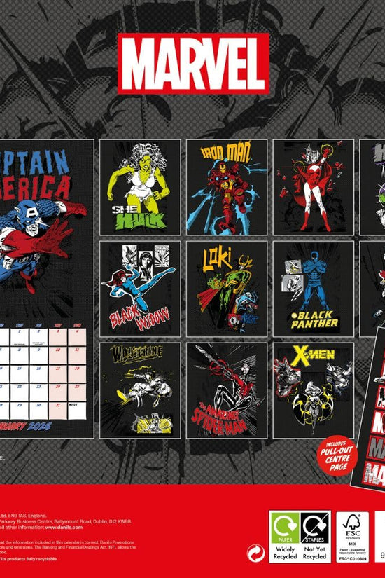 Marvel Comics Square Calendar 2026