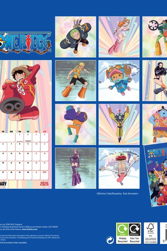 One Piece Square Calendar 2026