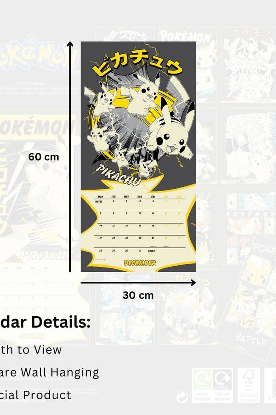 Pokemon Square Calendar 2026
