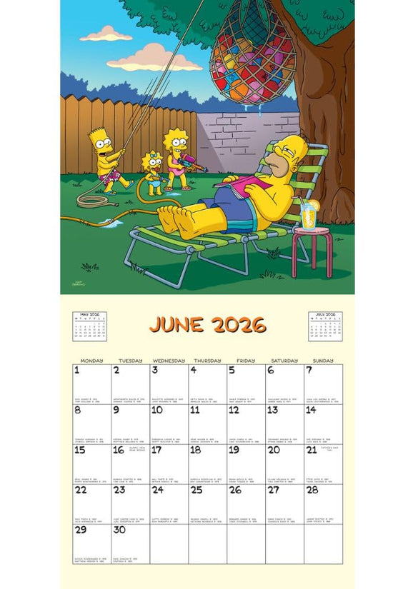 The Simpsons Square Calendar 2026