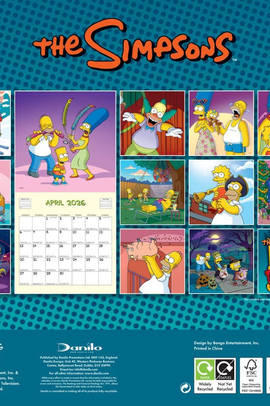 The Simpsons Square Calendar 2026