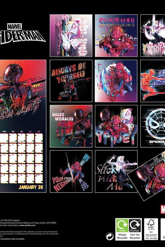 Spider-Man Square Calendar 2026