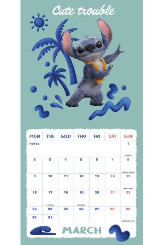 Lilo & Stitch Live Action Square Calendar 2026