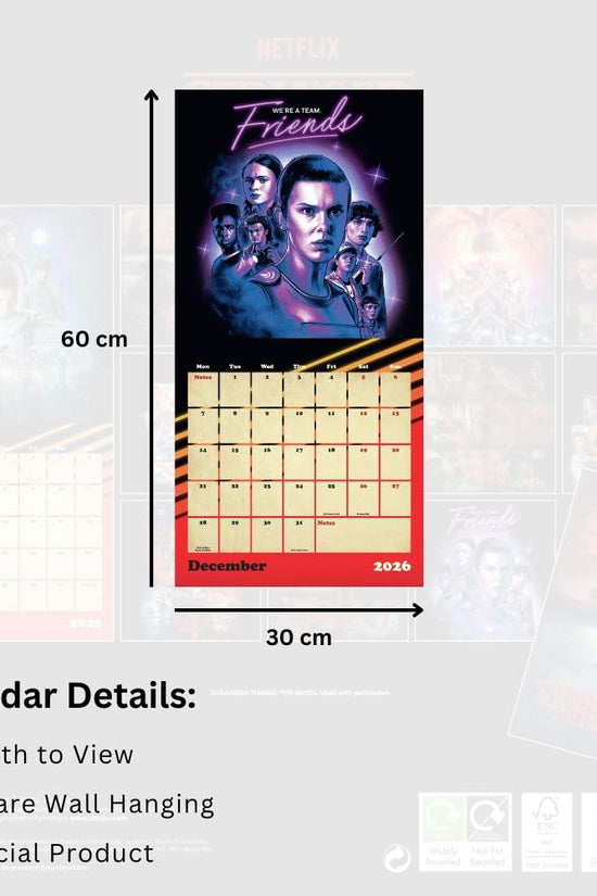 Stranger Things Square Calendar 2026