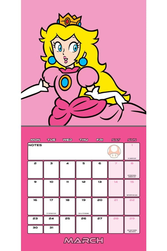 Super Mario Square Calendar 2026