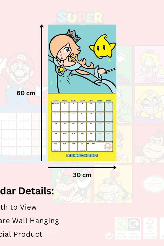 Super Mario Square Calendar 2026