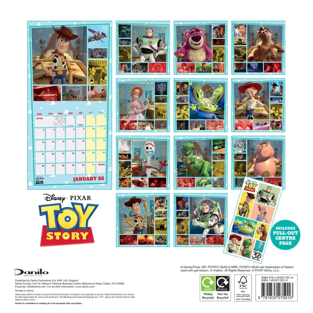 Toy Story Square Calendar 2026