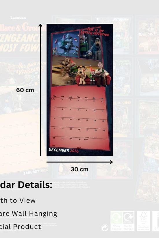 Wallace & Gromit Square Calendar 2026