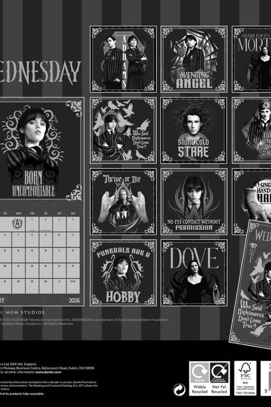 Wednesday Square Calendar 2026