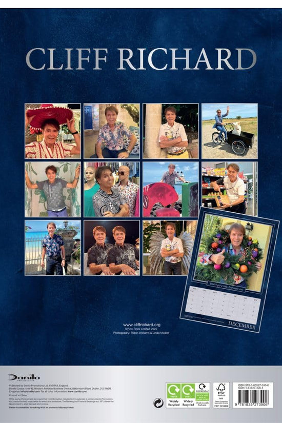 Cliff Richard A3 Calendar 2026