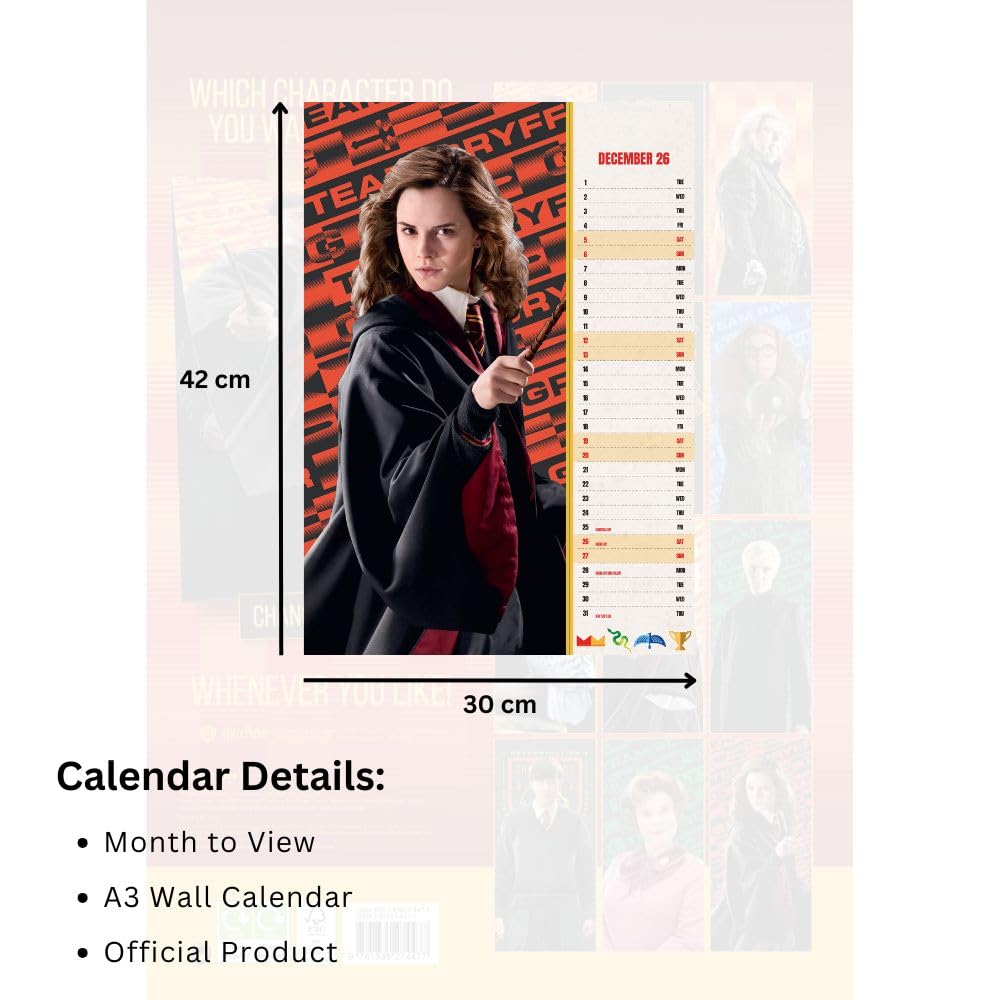 Harry Potter A3 Calendar 2026