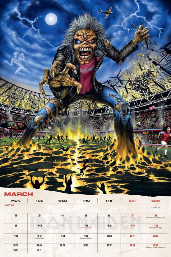 Iron Maiden A3 Calendar 2026