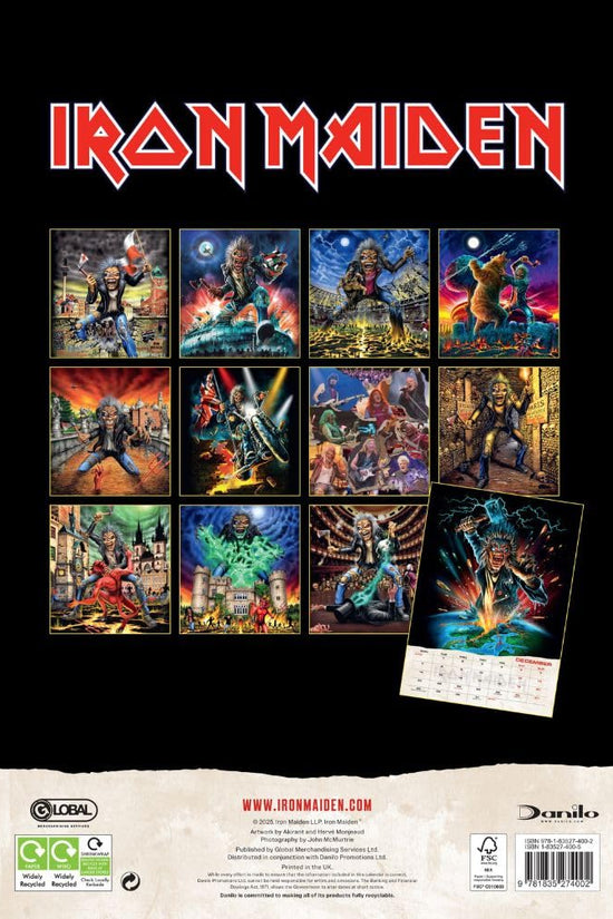 Iron Maiden A3 Calendar 2026