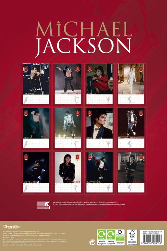 Michael Jackson A3 Calendar 2026