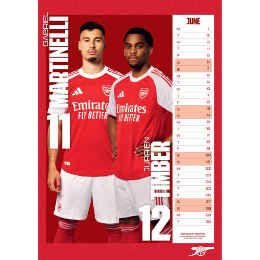 Arsenal FC A3 Calendar 2026