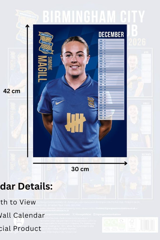 Birmingham City FC A3 Calendar 2026