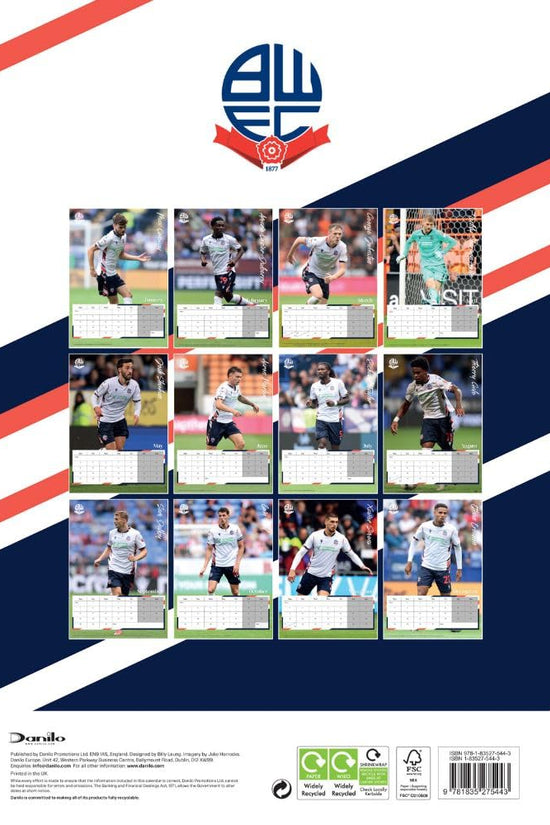 Bolton Wanderers FC A3 Calendar 2026