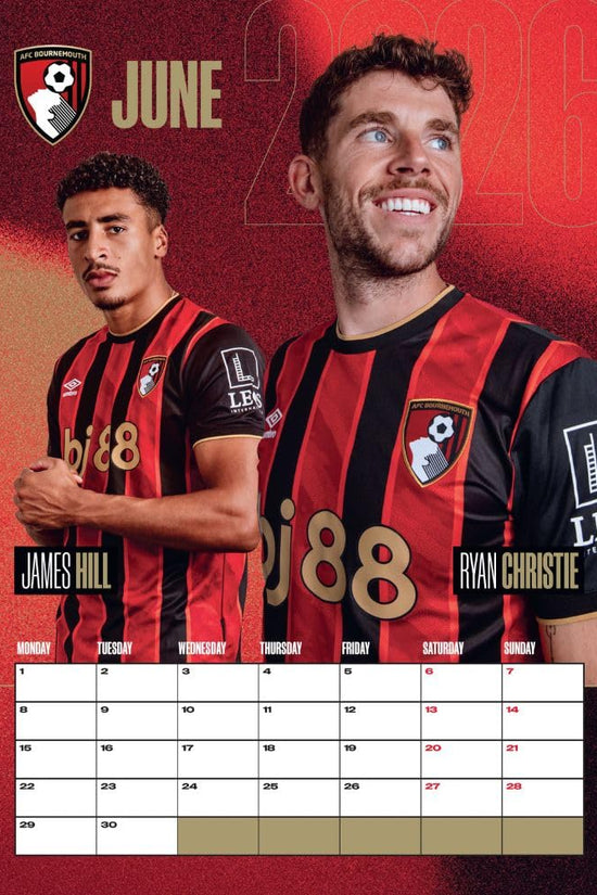 AFC Bournemouth A3 Calendar 2026