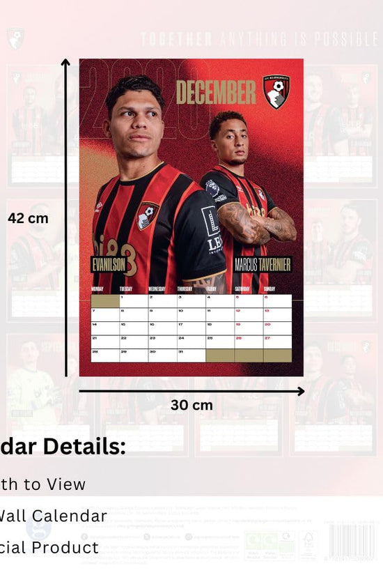 AFC Bournemouth A3 Calendar 2026