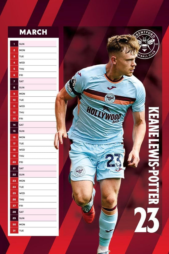 Brentford FC A3 Calendar 2026