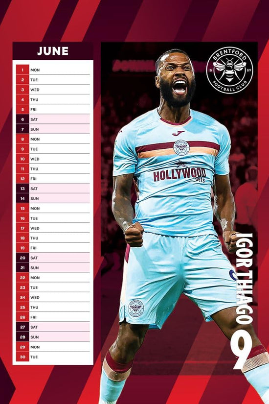 Brentford FC A3 Calendar 2026