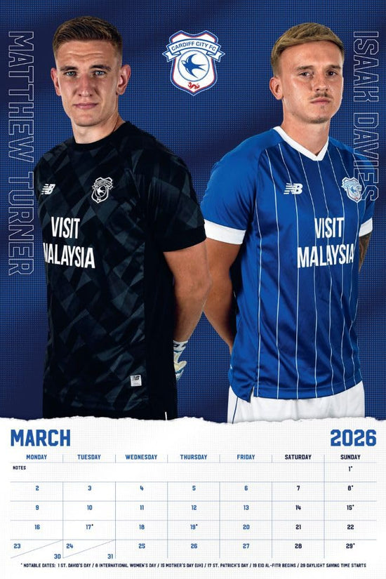 Cardiff City FC A3 Calendar 2026