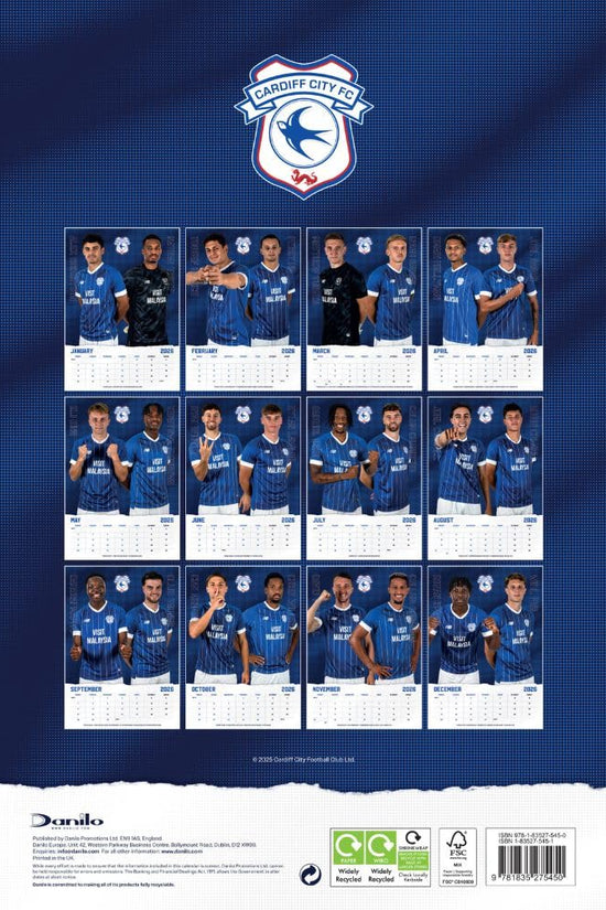 Cardiff City FC A3 Calendar 2026