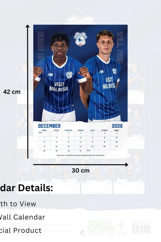 Cardiff City FC A3 Calendar 2026