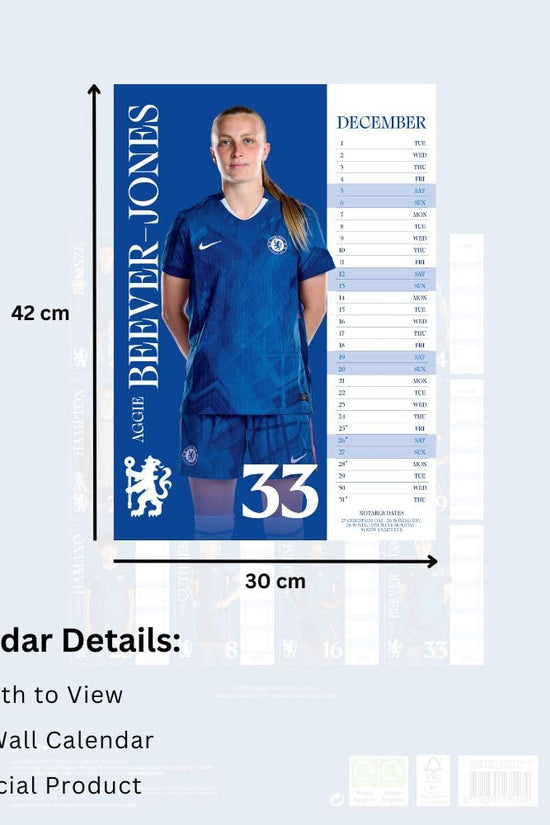 Chelsea WFC A3 Calendar 2026