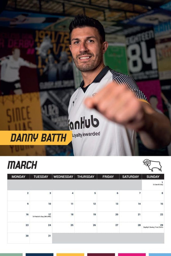 Derby County FC A3 Calendar 2026