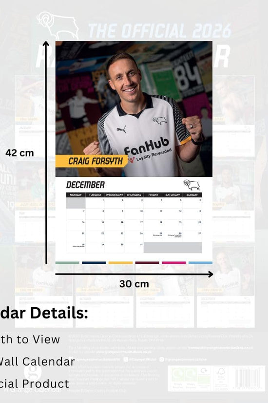Derby County FC A3 Calendar 2026