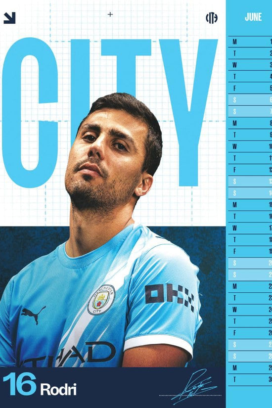 Manchester City FC A3 Calendar 2026