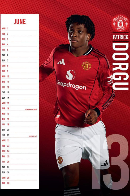 Manchester United FC A3 Calendar 2026