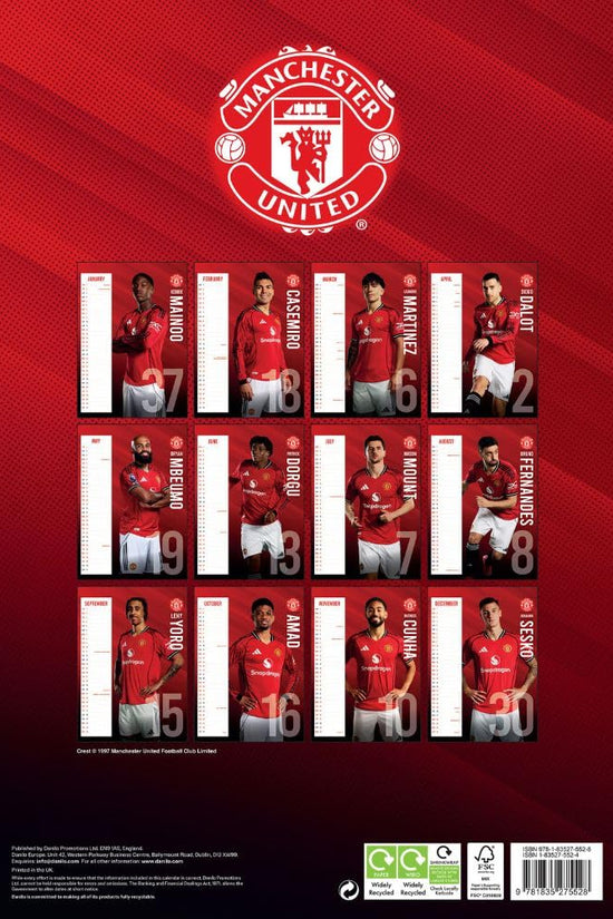 Manchester United FC A3 Calendar 2026