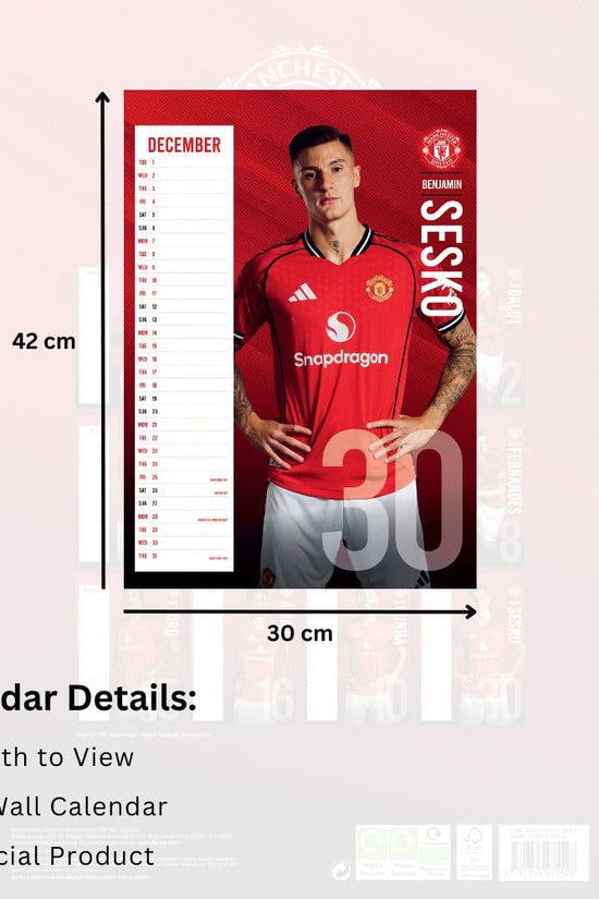 Manchester United FC A3 Calendar 2026