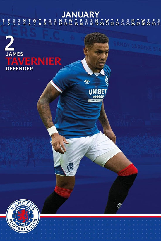Rangers FC A3 Calendar 2026