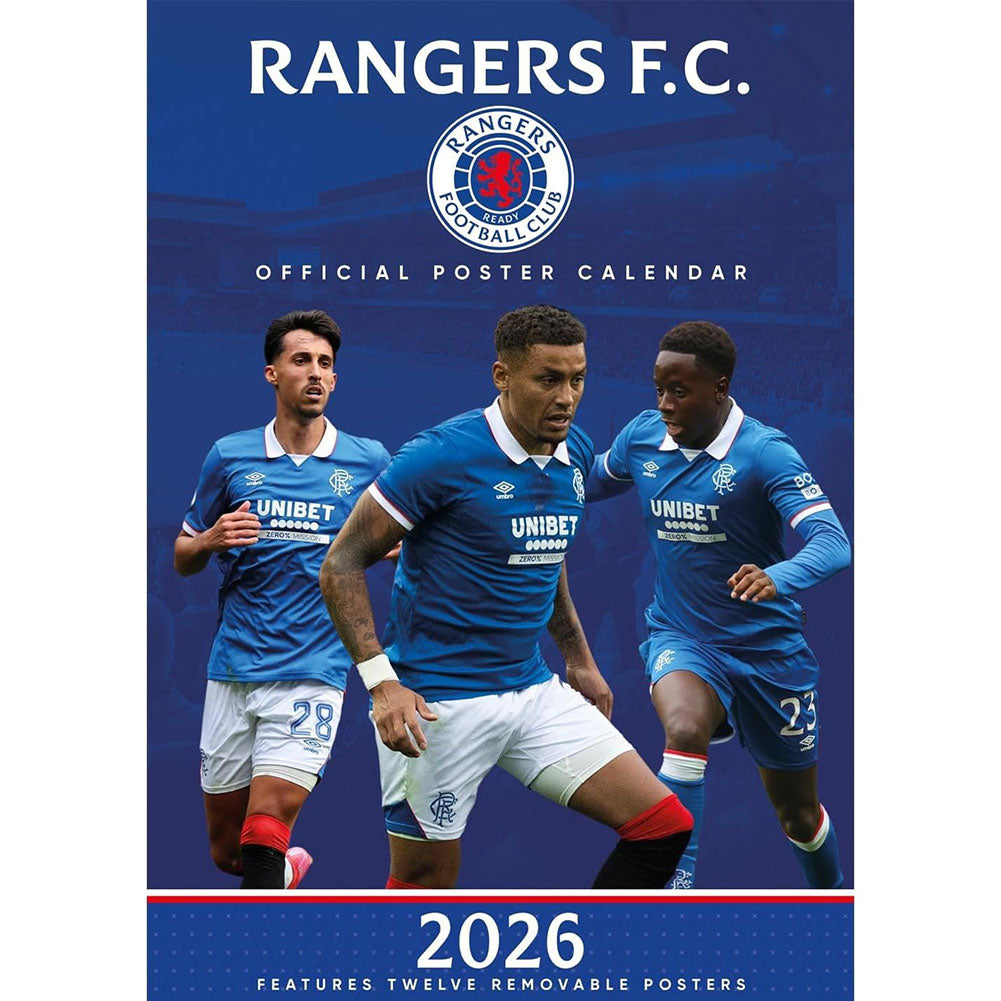 Rangers FC A3 Calendar 2026 – Cazna Sports
