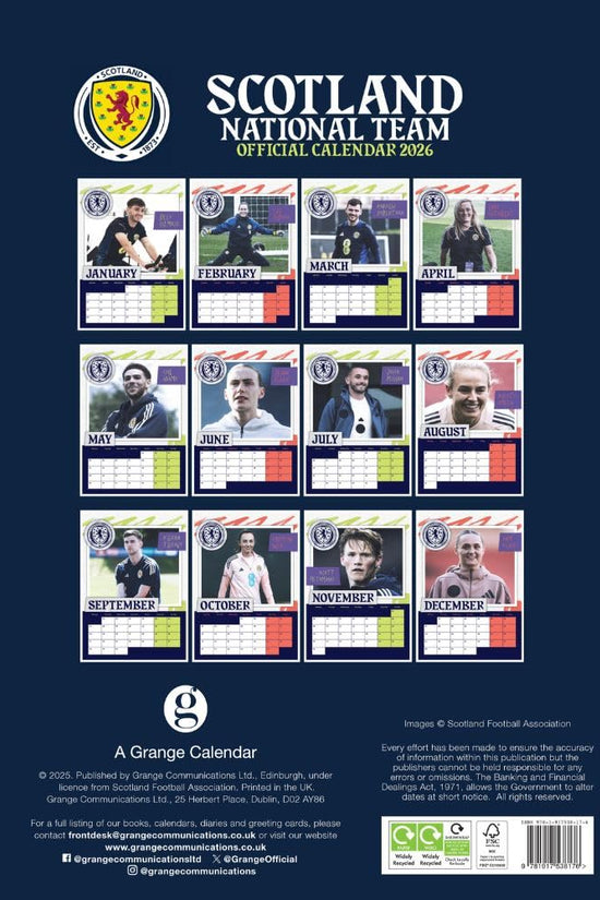 Scottish FA A3 Calendar 2026