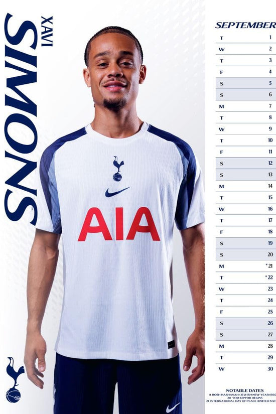 Tottenham Hotspur FC A3 Calendar 2026