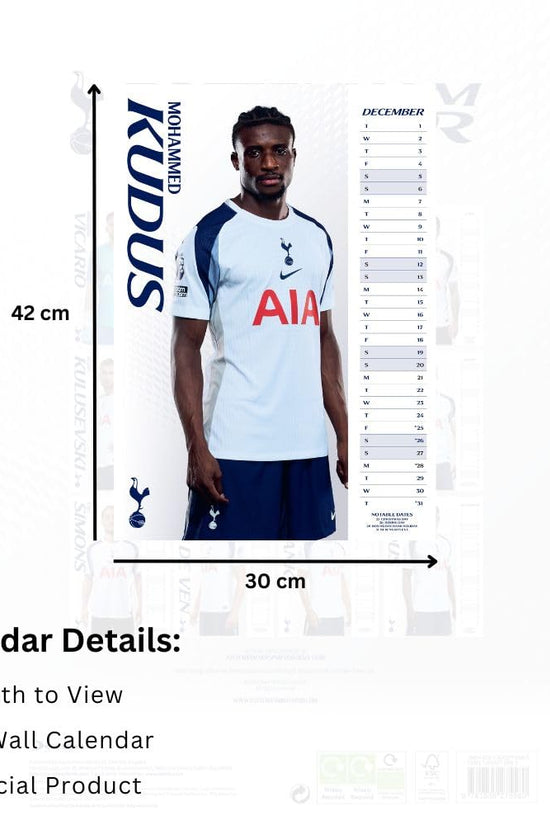 Tottenham Hotspur FC A3 Calendar 2026