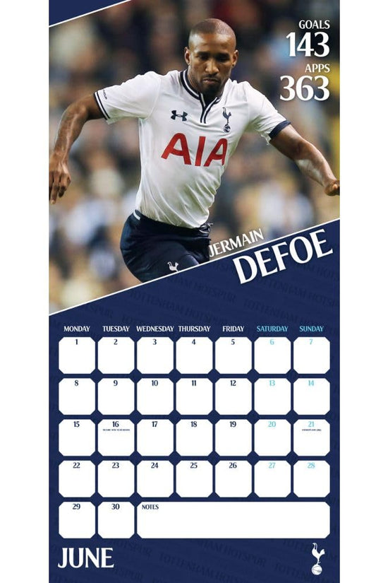 Tottenham Hotspur FC Legends Square Calendar 2026