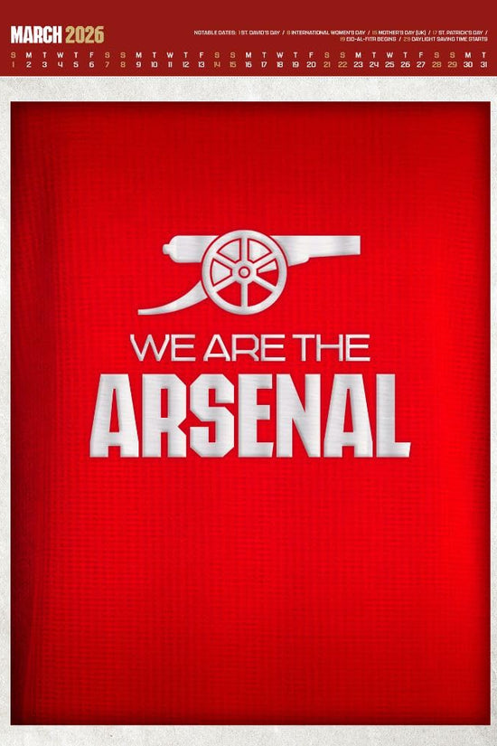 Arsenal FC Deluxe Calendar 2026