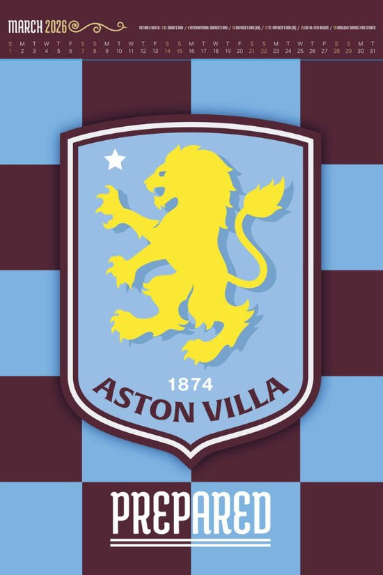 Aston Villa FC Deluxe Calendar 2026