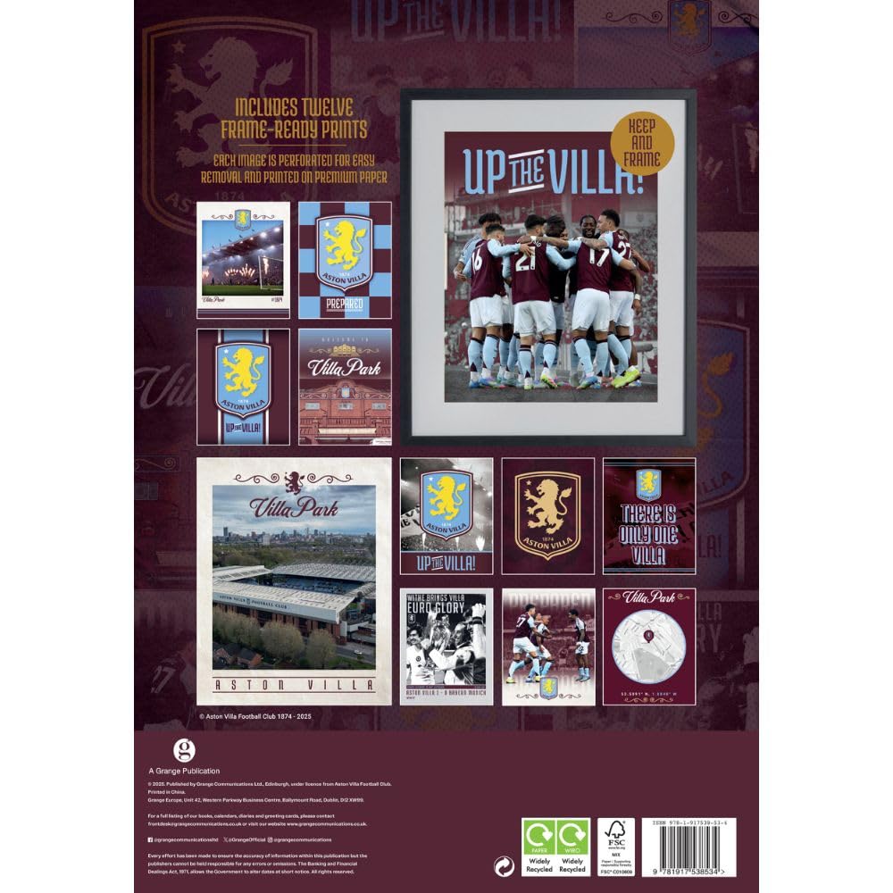 Aston Villa FC Deluxe Calendar 2026
