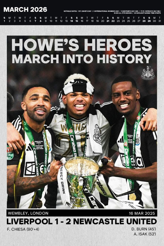 Newcastle United FC Deluxe Calendar 2026