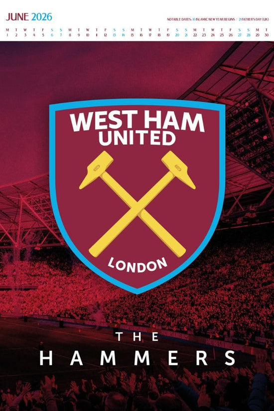 West Ham United FC Deluxe Calendar 2026