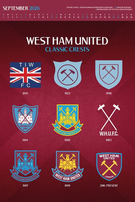 West Ham United FC Deluxe Calendar 2026