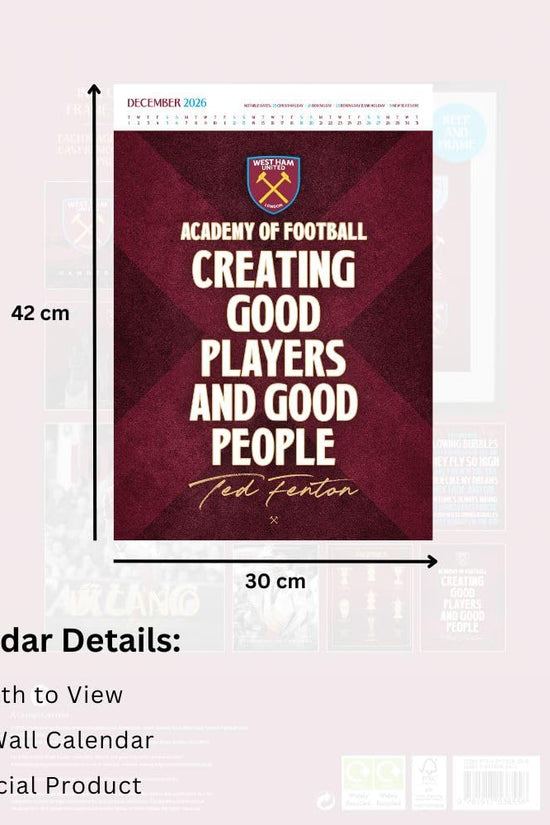 West Ham United FC Deluxe Calendar 2026