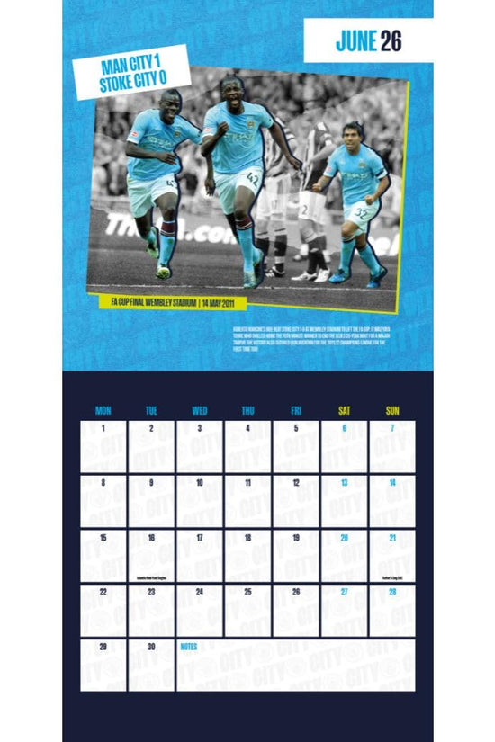 Manchester City FC Calendar & Diary Musical Gift Box 2026